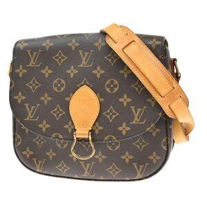LOUIS VUITTON Saint Cloud GM Shoulder Bag Monogram Leather Brown M51242 76EE993